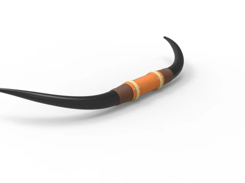 Chifres de touro para carro ou caminh&atilde;o Vers&atilde;o 5 Escala 1 a 25 Modelo de Impressão 3D