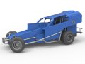Vintage Dirt Modified stock car Versi&oacute;n 2 mientras gira Escala 1 a 25 Modelo de impresión 3D