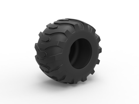 Tractor tire 36 Scale 1 to 25 Modelo de Impressão 3D