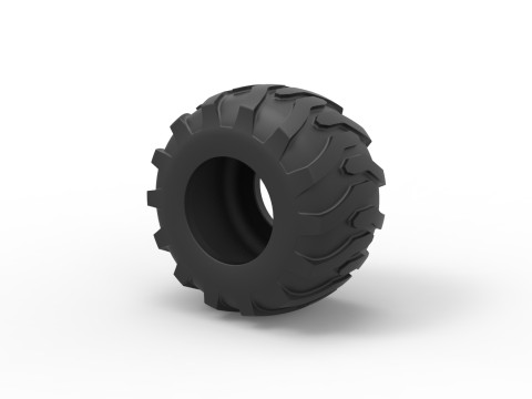 Tractor tire 36 Scale 1 to 25 Modelo de Impressão 3D
