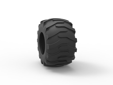 Tractor tire 36 Scale 1 to 25 Modelo de Impressão 3D