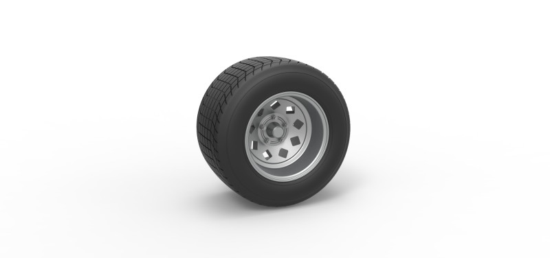 Wheel of Vintage Dirt race car V3 Scale 1 to 25 3D 프린트 모델 .c4d .max .obj .3ds .fbx .stl .blend