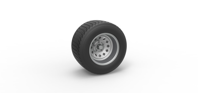 Wheel of Vintage Dirt race car V4 Scale 1 to 25 3D Принт Модель .c4d .max .obj .3ds .fbx .stl .blend