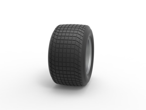 Wheel of Vintage Dirt race car V4 Scale 1 to 25 3D Принт Модель