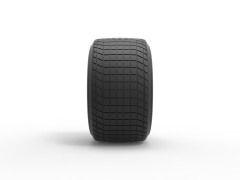 Wheel of Vintage Dirt race car V4 Scale 1 to 25 3D Принт Модель