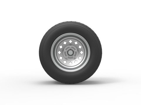 Wheel of Vintage Dirt race car V4 Scale 1 to 25 3D Принт Модель