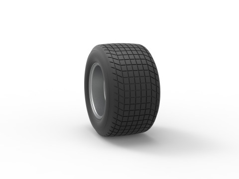 Wheel of Vintage Dirt race car V4 Scale 1 to 25 3D Принт Модель