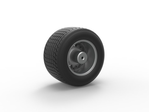 Wheel of Vintage Dirt race car V4 Scale 1 to 25 3D Принт Модель