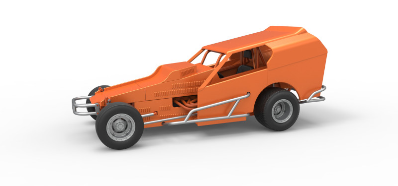 Vintage Dirt Modified stock car Version 3 Scale 1 to 25 3D Druckmodell .c4d .max .obj .3ds .fbx .stl .blend