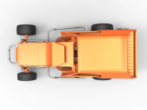 Vintage Dirt Modified stock car Version 3 Scale 1 to 25 3D Print Model