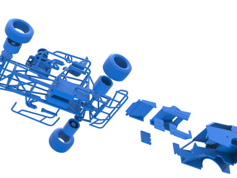 Vintage Dirt Modified stock car Version 3 Scale 1 to 25 3Dプリントモデル