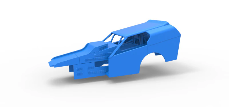 Shell of Vintage Dirt Modified stock car Version 3 Scale 1 to 25 3D Print Model .c4d .max .obj .3ds .fbx .stl .blend 