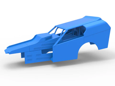 Vintage Dirt'in Kabuğu Modifiye edilmiş stok araba Versiyon 3 &Ouml;l&ccedil;ek 1'den 25'e 3D Baskı Modeli