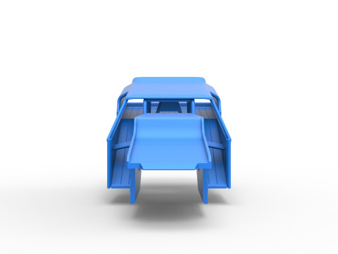 Shell of Vintage Dirt Modified stock car Version 3 Scale 1 to 25 3D Принт Модель