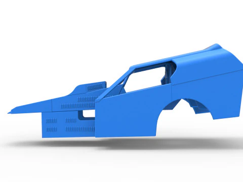 Shell of Vintage Dirt Modified stock car Version 3 Scale 1 to 25 3D Print Model