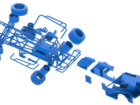 Vintage Dirt Modified stock car Version 3 while turning Scale 1 to 25 Modèles 3D en vedette