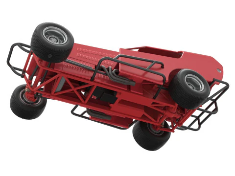 Vintage Dirt Modified stock car Version 4 Scale 1 to 25 3D Print Model