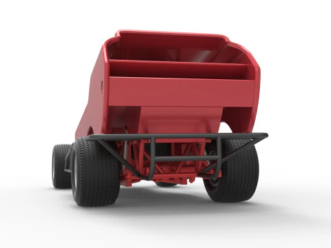 Vintage Dirt Modified stock car Version 4 Scale 1 to 25 3D Print Model