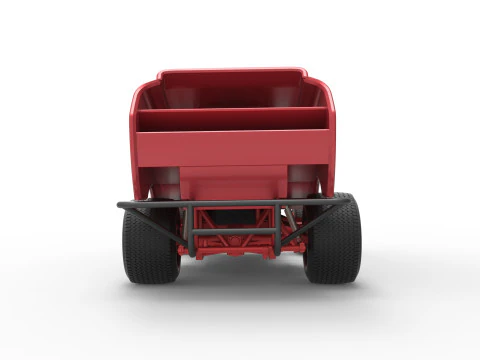 Vintage Dirt Modified stock car Version 4 Scale 1 to 25 3D Print Model