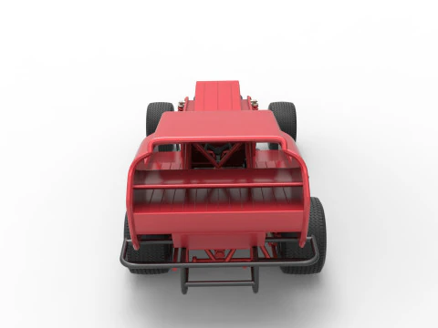 Vintage Dirt Modified stock car Version 4 Scale 1 to 25 3D Print Model