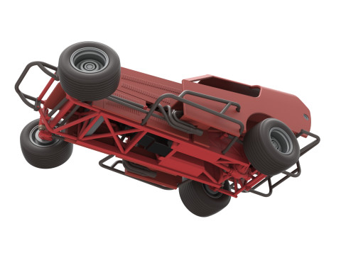 Vintage Dirt Modified stock car Version 4 while turning Scale 1 to 25 Modello di stampa 3D