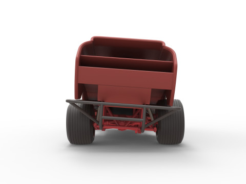 Vintage Dirt Modified stock car Version 4 while turning Scale 1 to 25 Modello di stampa 3D
