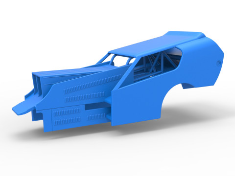Shell of Vintage Dirt Modified stock car Version 4 Scale 1 to 25 Modello di stampa 3D
