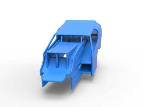 Shell of Vintage Dirt Modified stock car Version 4 Scale 1 to 25 3D Print Model