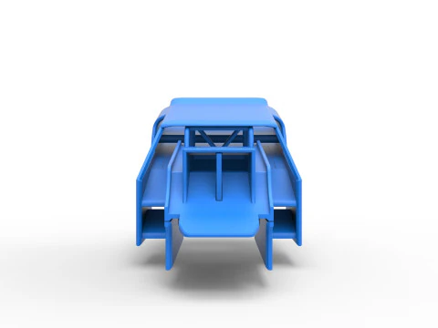 Shell of Vintage Dirt Modified stock car Version 4 Scale 1 to 25 3D Print Model