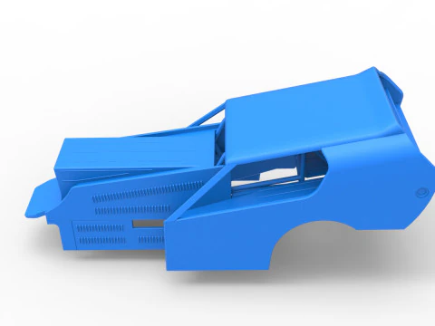 Shell of Vintage Dirt Modified stock car Version 4 Scale 1 to 25 3D Print Model