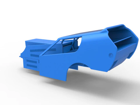 Shell of Vintage Dirt Modified stock car Version 4 Scale 1 to 25 3D Print Model