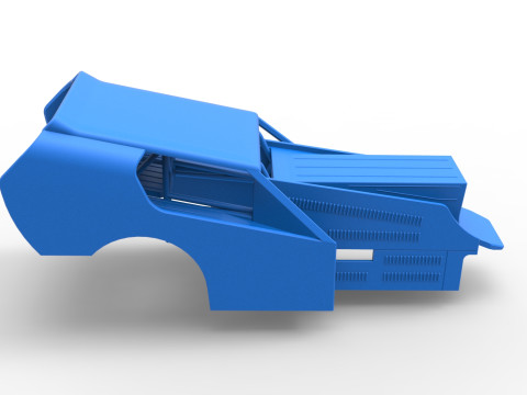 Shell of Vintage Dirt Modified stock car Version 4 Scale 1 to 25 3D 打印模型