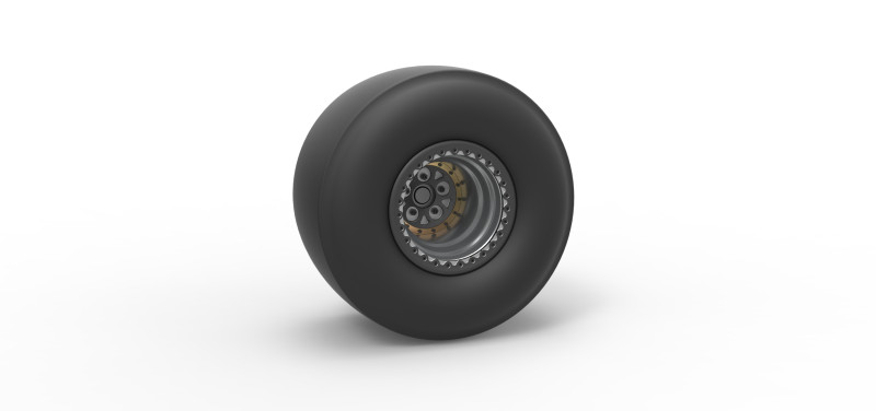 Rear wheel of Top fuel dragster Scale 1 to 25 3D 打印模型 .c4d .max .obj .3ds .fbx .stl .blend 
