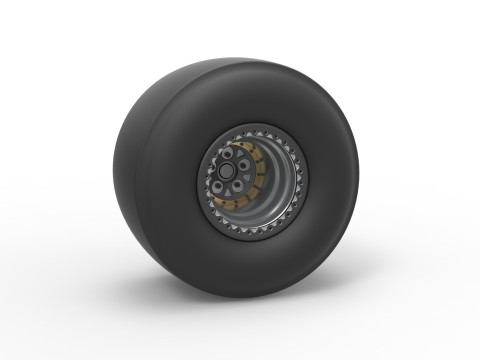 Rear wheel of Top fuel dragster Scale 1 to 25 3D Принт Модель