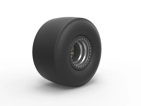 Rear wheel of Top fuel dragster Scale 1 to 25 3D Print Model