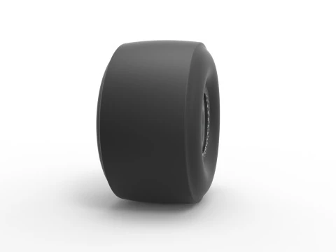 Rear wheel of Top fuel dragster Scale 1 to 25 3D Print Model