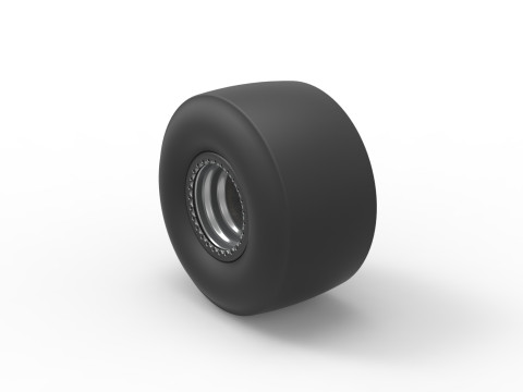 Rear wheel of Top fuel dragster Scale 1 to 25 3D 打印模型