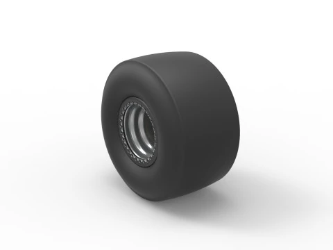 Rear wheel of Top fuel dragster Scale 1 to 25 3D Print Model