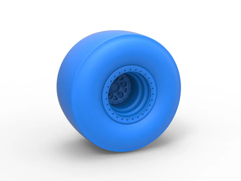 Rear wheel of Top fuel dragster Scale 1 to 25 3D Print Model