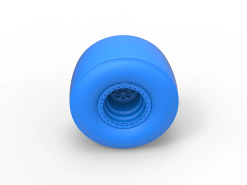 Rear wheel of Top fuel dragster Scale 1 to 25 3D Print Model