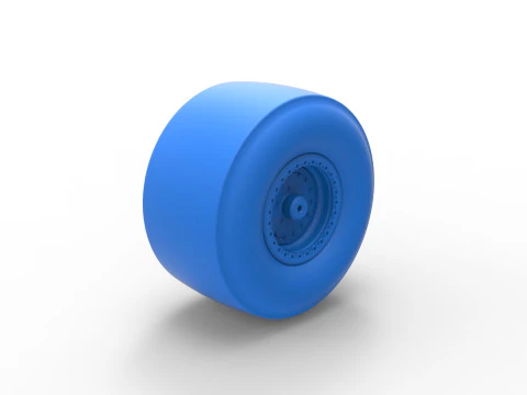 Rear wheel of Top fuel dragster Scale 1 to 25 3D Print Model
