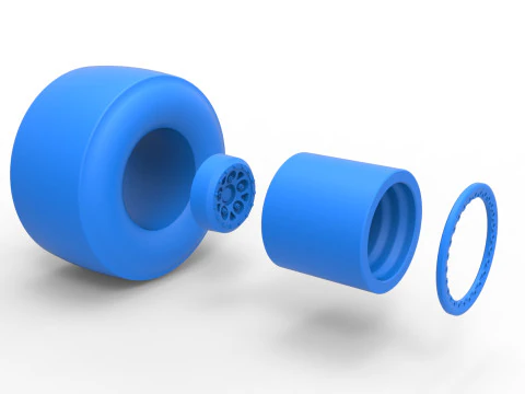 Rear wheel of Top fuel dragster Scale 1 to 25 3D Print Model