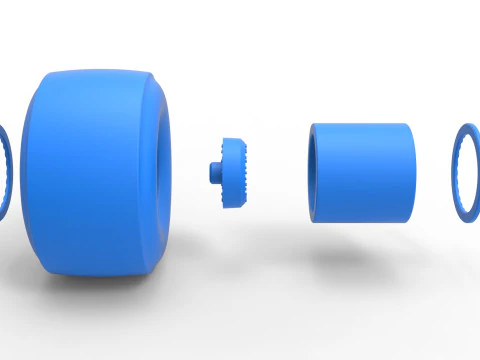 Rear wheel of Top fuel dragster Scale 1 to 25 3D Print Model