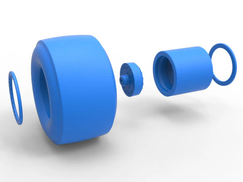 Rear wheel of Top fuel dragster Scale 1 to 25 3D Print Model