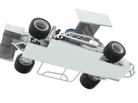Supermodified front engine Winged race car V4 Scale 1 to 25 3D printmodel
