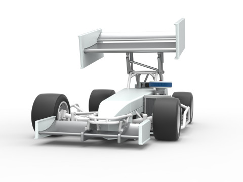Supermodified front engine Winged race car V4 Scale 1 to 25 3D printmodel