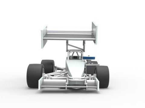 Supermodified front engine Winged race car V4 Scale 1 to 25 3D printmodel