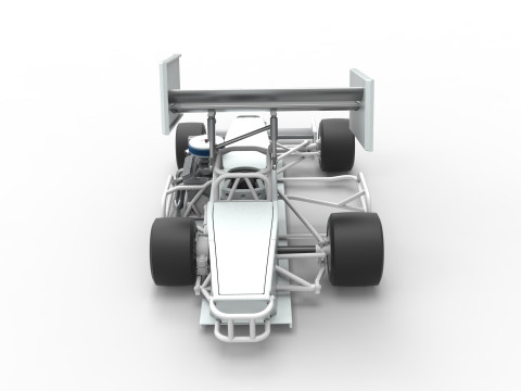 Supermodified front engine Winged race car V4 Scale 1 to 25 3D printmodel