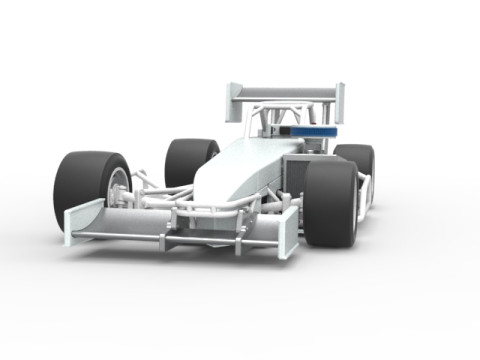 Supermodified front engine Winged race car V4 Scale 1 to 25 3D printmodel