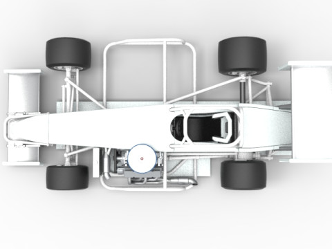 Supermodified front engine Winged race car V4 Scale 1 to 25 3D printmodel